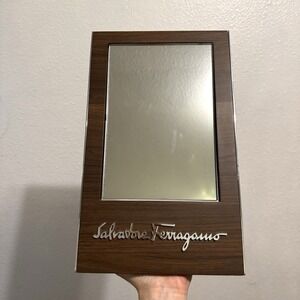 Salvatore Ferragamo Store Display Mirror For Sunglasses Dark Wood Spinning‎